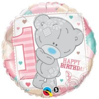 me-to-you-tiny-tatty-1st-birthday-girl-foil balloon ,Балон  со мече  за прв роденден девојче